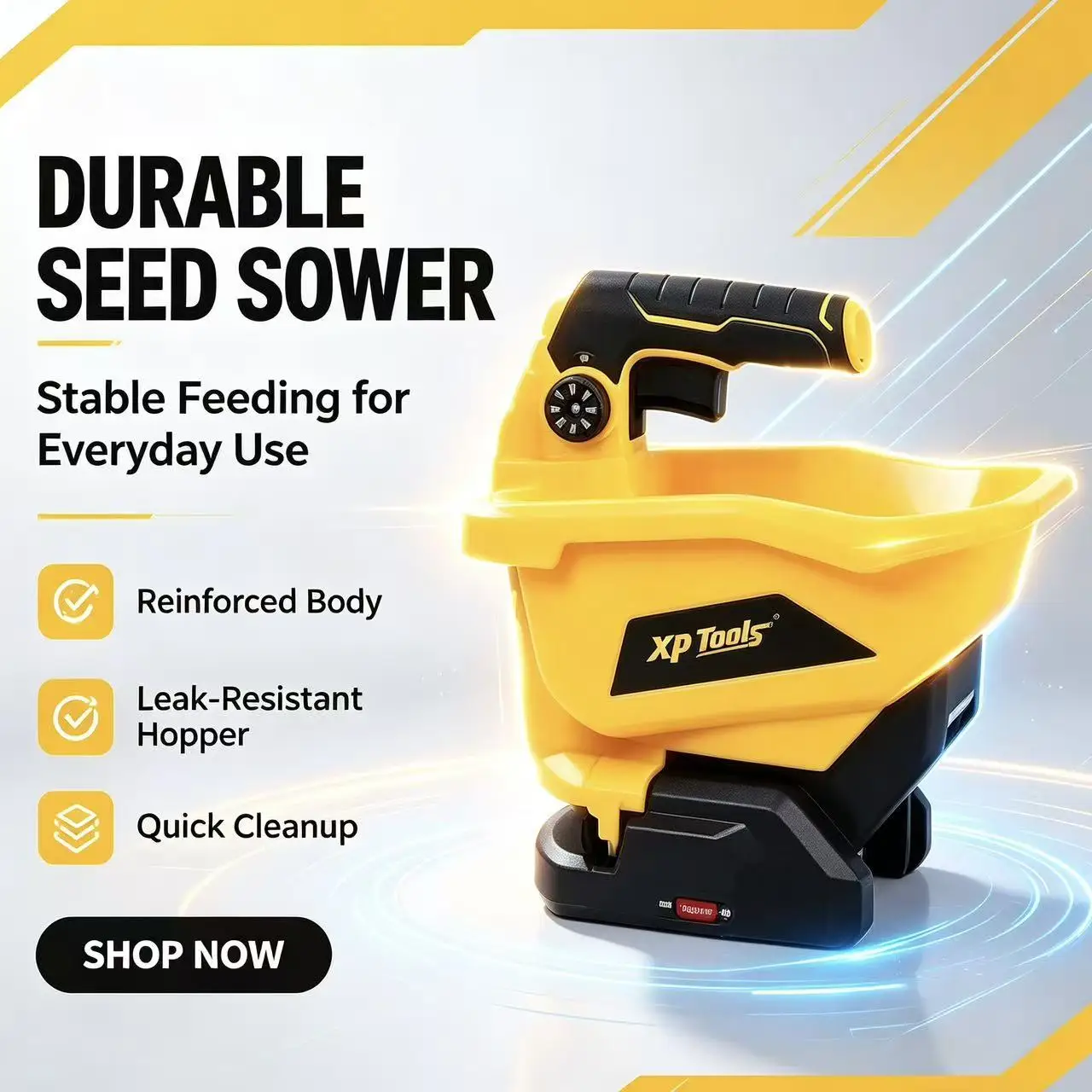 Cordless Hand‑held Fertilizer & Seed Spreader Rechargeable Lithium Battery Powered Sowing Machine For Farm Backyard Lawn Seeding