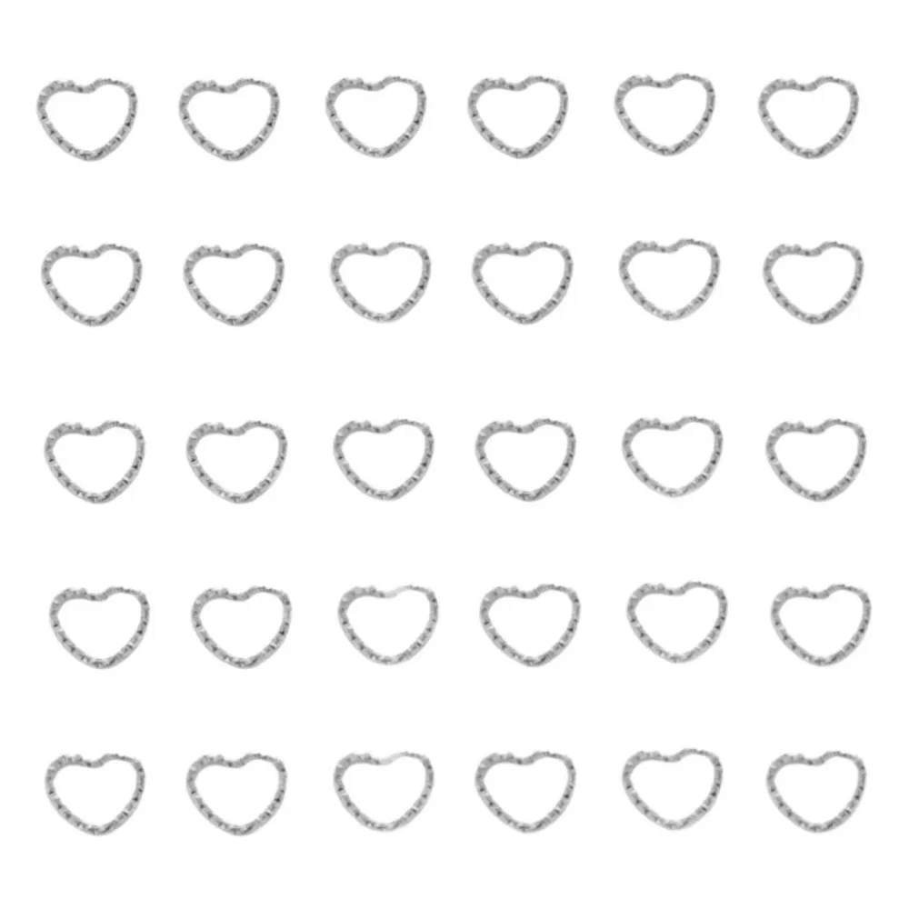 20Pcs New Heart Shape Braid Hair Rings Metal Star Dreadlock Hair Accessories DIY Embossed Hair Hoops Headdress