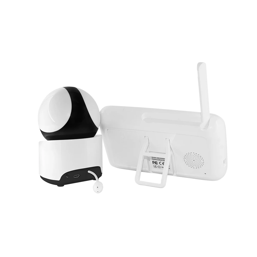 5Inch IPS Screen 720P Wireless PTZ Baby Monitor Temperature Display Nanny Cam 4x Zoom Video BabySitter Camera