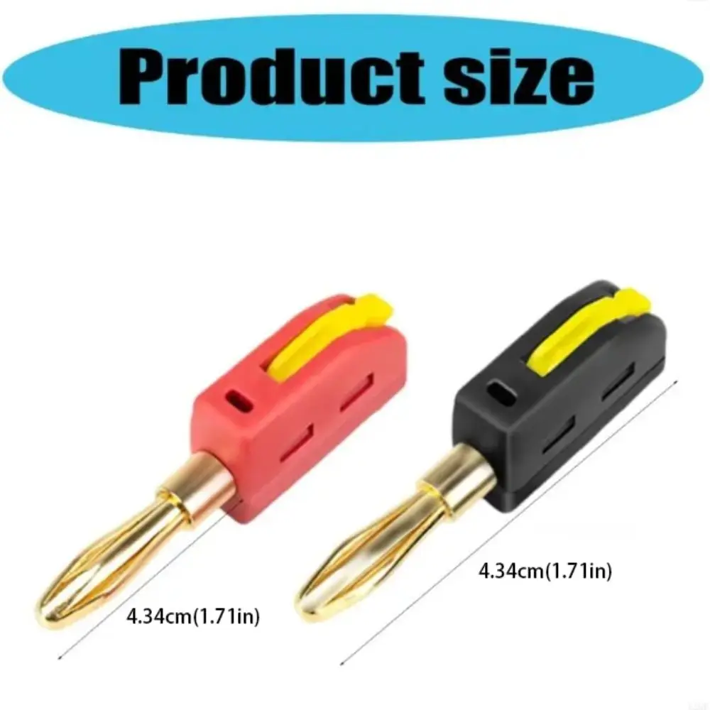 Fast Circuit Connection Banana Plug Stable Transmission Excellent Insulation Gold Plated Banana Plug Optimally Conductivity