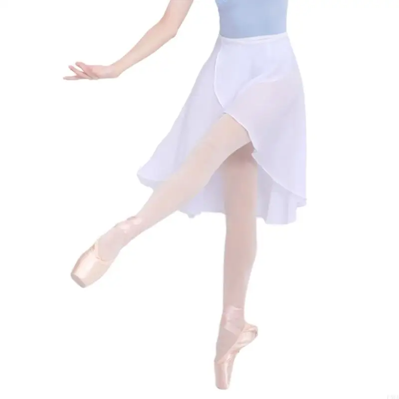 P88A Girls Ballet Skirt Women Dance Skirt for Audult Girls Women Performances Apron Half Skirt Gymnastics Skirt