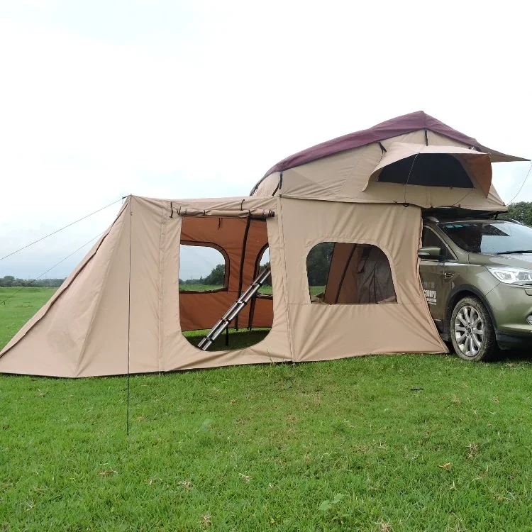 

YL 4-6 person car tent Waterproof Sunshade Folding Roof Top Pop-up Car Camping Outdoor Tent with Awning