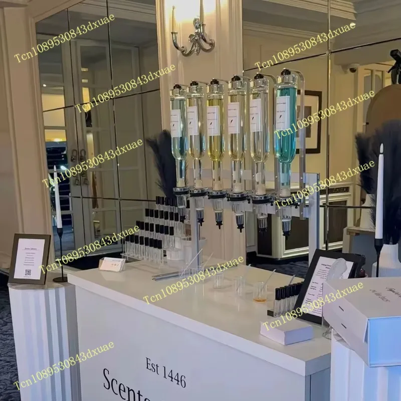 New design desktop wall-mounted 6-bottle perfume dispenser 375/500/750ml wedding decoration liquid filling machine