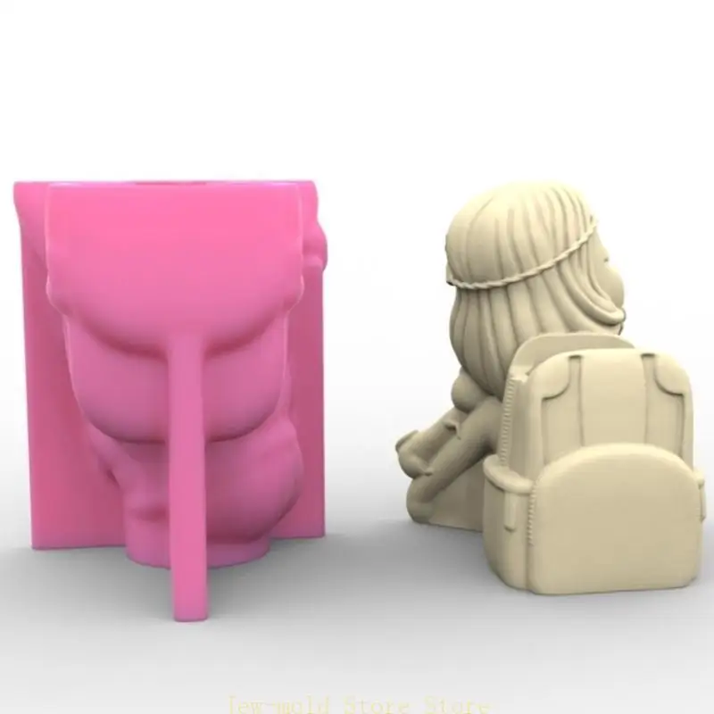 

C71b рюкзак для девочки Gypsum Pot Flower Pot Силиконовая плесень эпоксидная смоля отливать плесень сочная ваза цементная