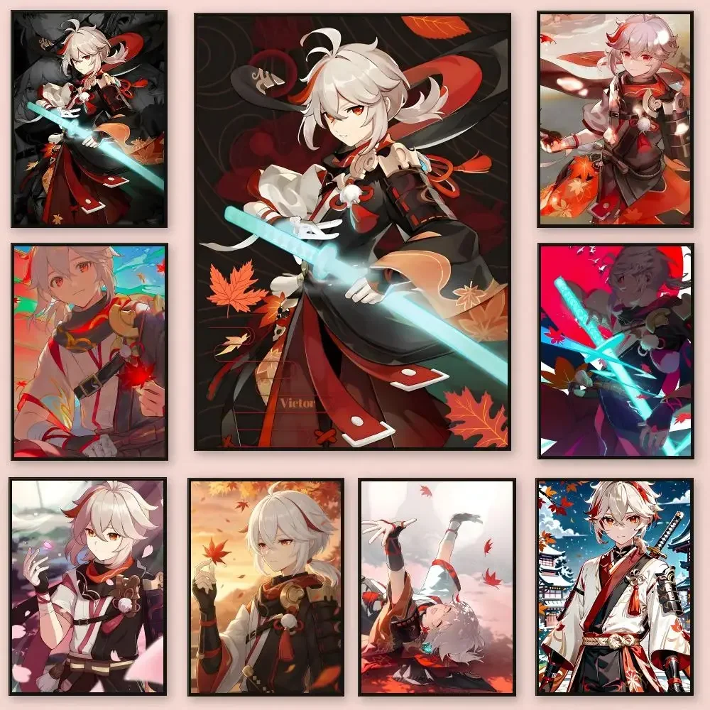 Character Game Genshin Impact Kaedehara Kazuha Poster Series HD Wall Living Room Home Decor Gift
