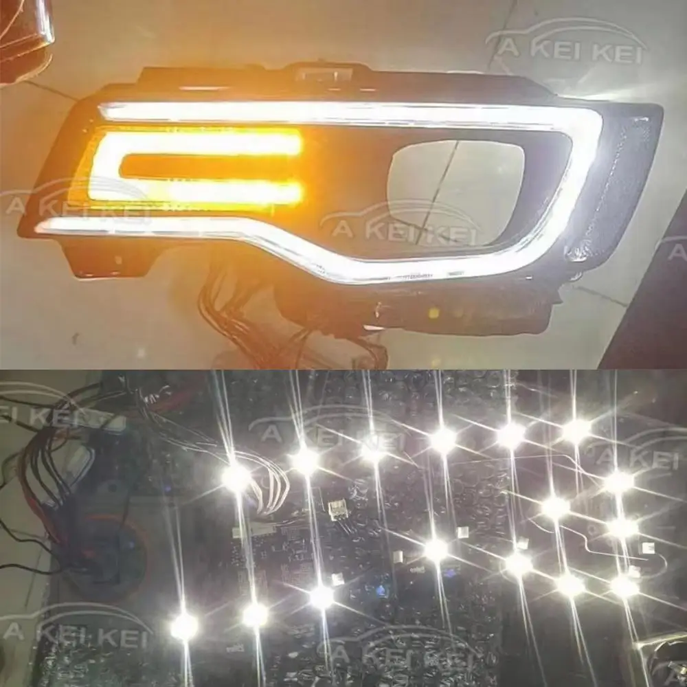 For JEEP Grand Cherokee WK2 2014-2021DRL Car Headlight Guide Daytime Running Light Tube&Circuit Board Light Source Chip Module