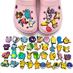 10/20/27Pcs Anime Pokemon Pikachu Shoe Charms Kawaii Charizard Squirtle Shoe Accessories Decration DIY Sandals Kids Gifts