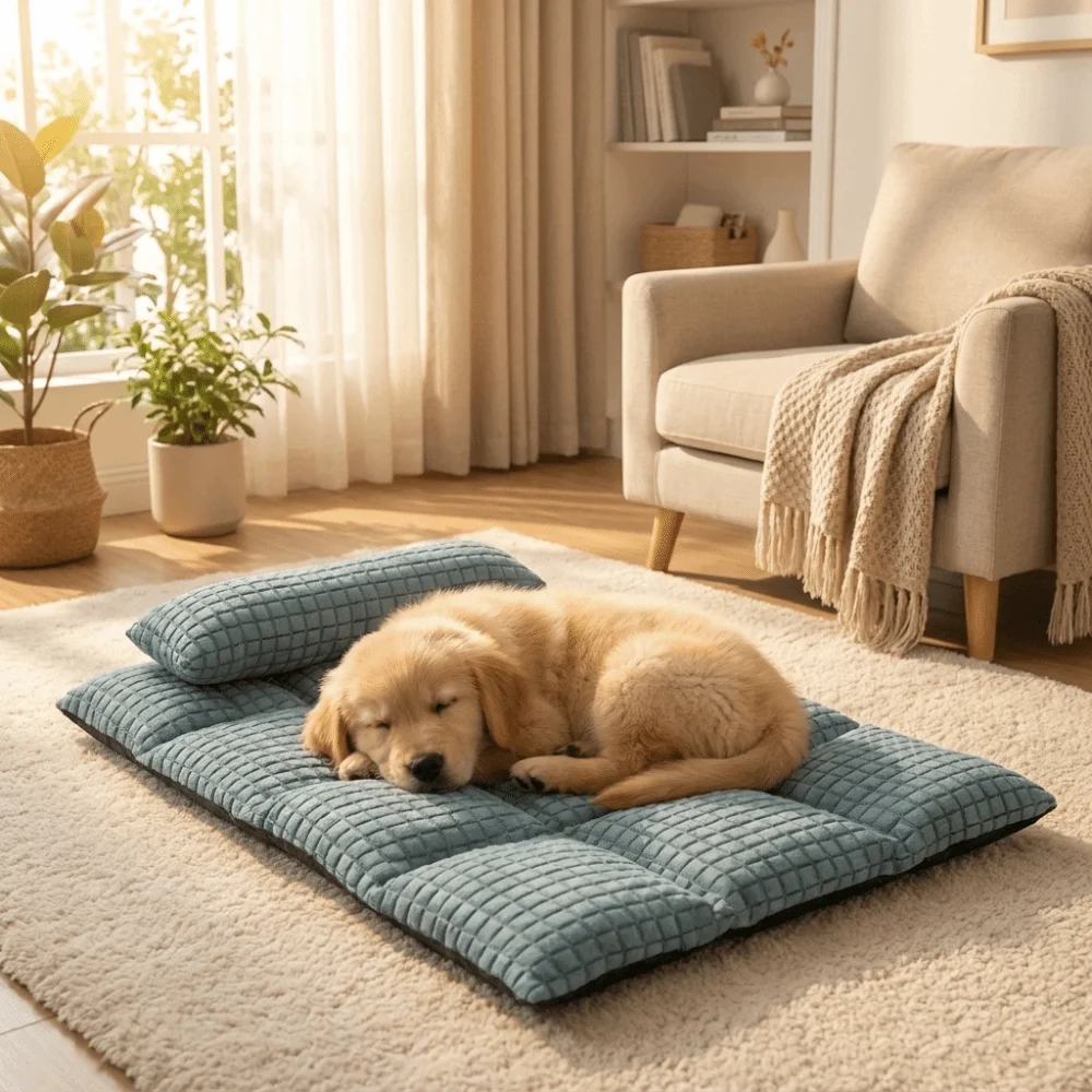 universal-folding-dog-sleeping-mat-non-slip-soft-pet-cool-bed-mat-with-pillow-breathable-dog-cooling-mat-indoor-use