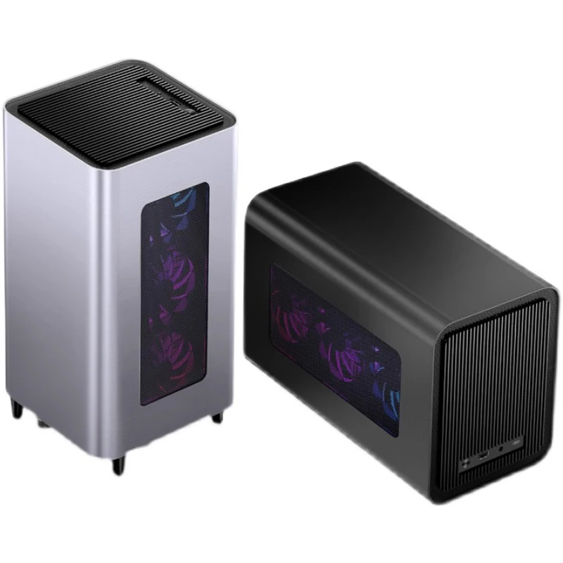 V11 ITX Mini Computer Case Aluminum Support SFX Power Supply Small Motherboard Long Graphics Card PC Game Chassis
