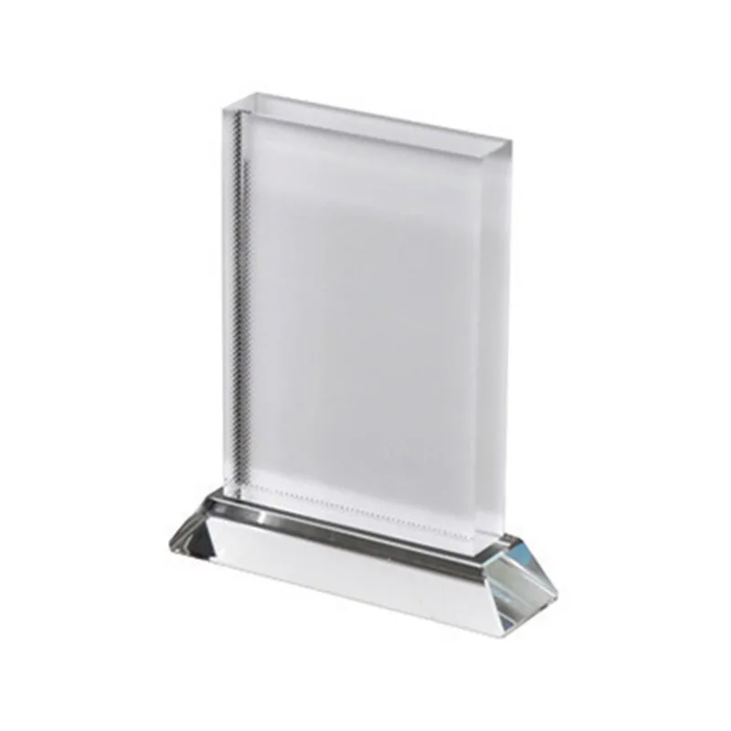 3sets Sublimation Crystal Photo Frame Blank Heat Press Glass Picture DIY Prints Family for Tabletop Desk Display Wedding Hotel