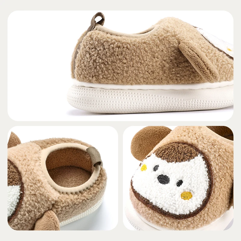 Vrolijke Mario Winter Katoenen kinderpantoffels Binnen en buiten Leuke cartoon katoenen schoenen