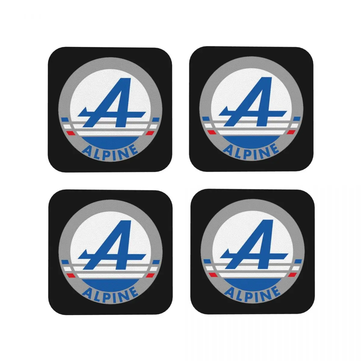 Renault Alpine 1992 Coasters Kitchen Placemats Waterproof Insulation Cup Coffee Mats For Decor Home Tableware Pads Set of 4