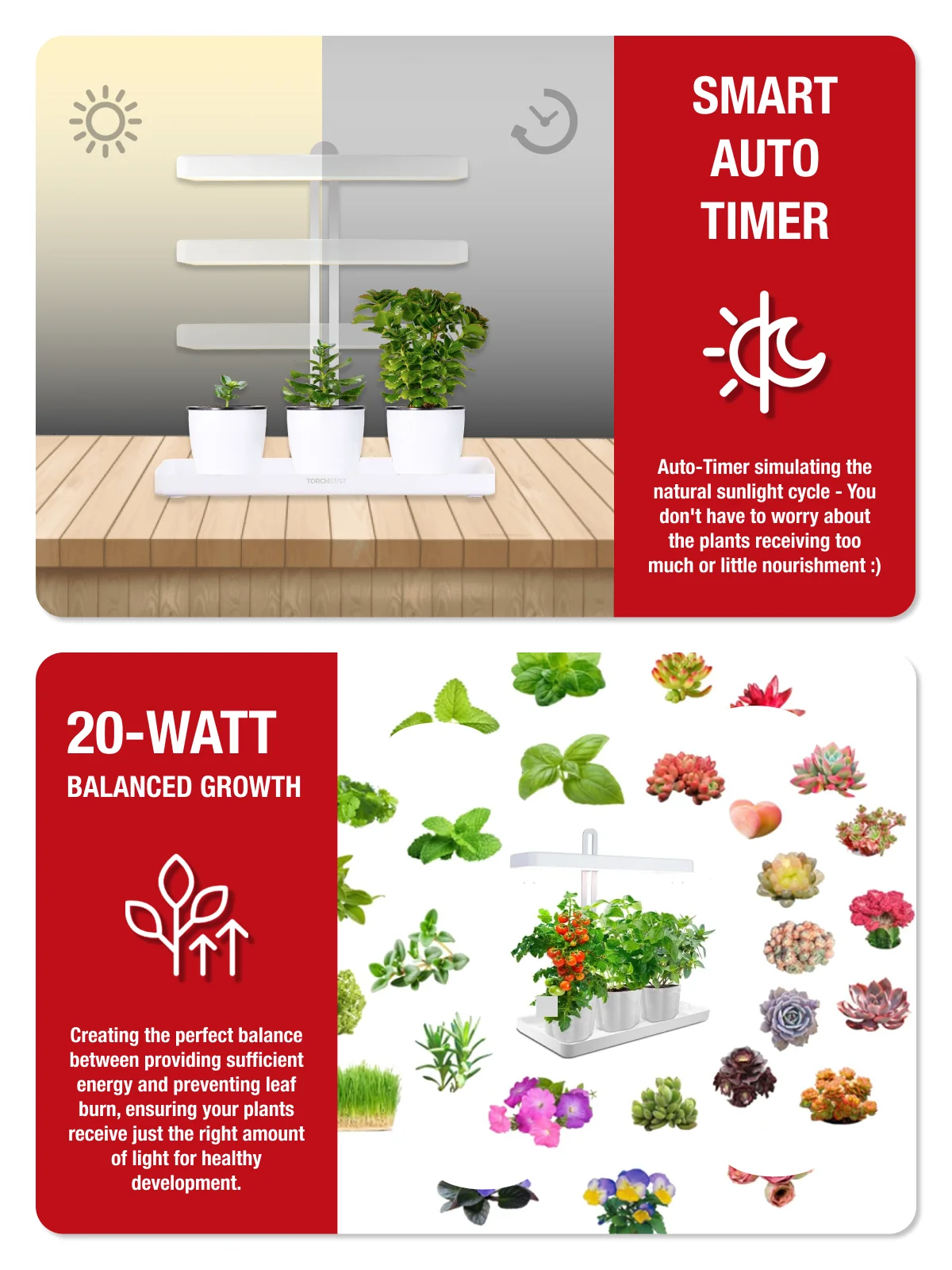 Indoor Garden Kit, Auto-timer Function Grow Light Garden, Height Adjustable CRI 95, Pots & Plants Not Included, Pack of 1