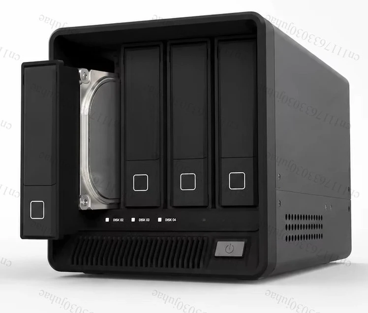 D4 4 Bay SATA HDD SSD Enclosure USB 3.2 Gen2 10Gbps MINI SAS 8643 External Storage Box for NAS PC Mac Linux