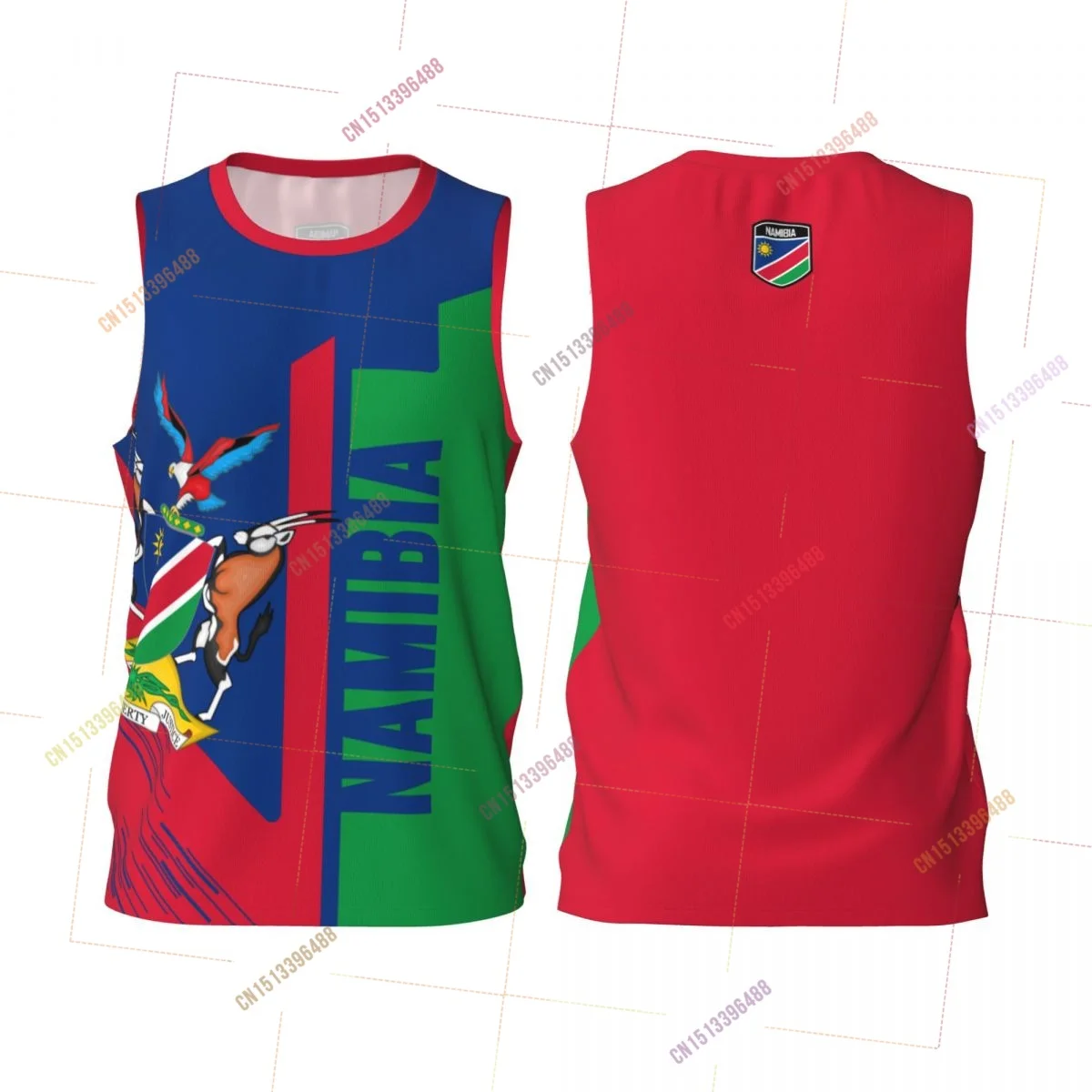 2027 NAMIBIA 3D Flag Sports T-shirts Men Clothing Breathable For Basketball Running Fitness T shirt