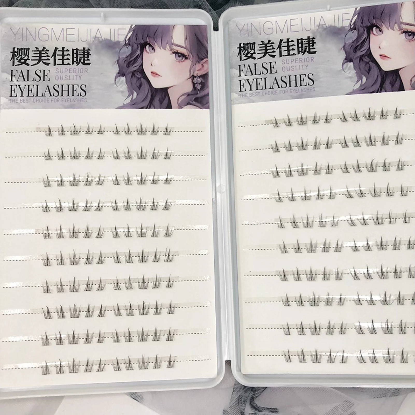 5-7mm 接着剤不要のつけまつげクラスター、自然なふわふわの下まつげ、女性用、毎日のデートや結婚式に