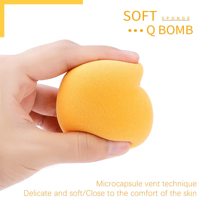 2 Stuks Nieuwe Mango Vorm Zachte Make-Up Spons Gezicht Schoonheid Cosmetische Poeder Puff Voor Foundation Concealer Crème Make-Up Blender Tools