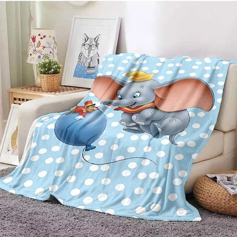 Cute Dumbo Blanket Disney Throw Sofa Bed Cover Four Season Soft Fluffy Quilt Blanket Flannel Throw Children Girl Gift