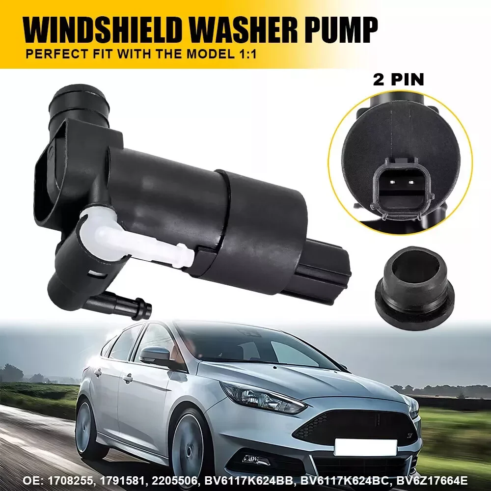 Car Windscreen Washer Pump Motor Black For Ford Focus Mk3 2011-2018 Tourneo Transit Custom OEMBV6117K624BB Car Accessories