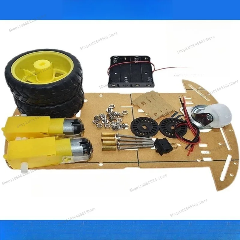 For Smart Car 2wd Two-wheel Smart Car Chassis, Code Plate Speed Measurement/Bluetooth Remote Control Car Accessories