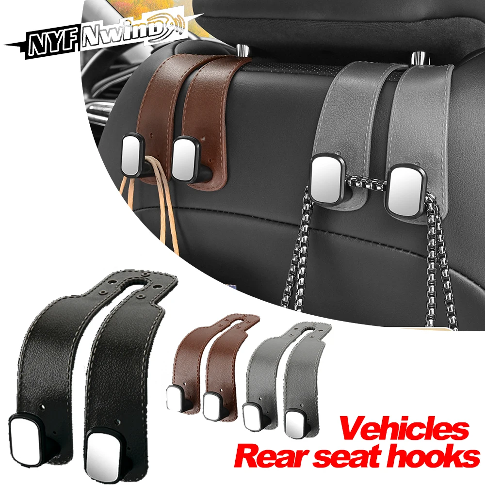 Quality Car Headrest Hook Plastic Metal Rear Seat Hanging Dual Hook 20KG Large Load-Bearing Alloy Hook Hanger Universal