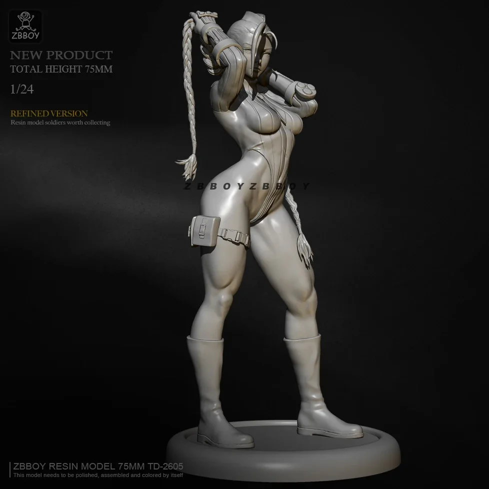 H75mm 1/24 Harsmodelsets DIY speelgoedfiguur zelf-geassembleerde TD-2605