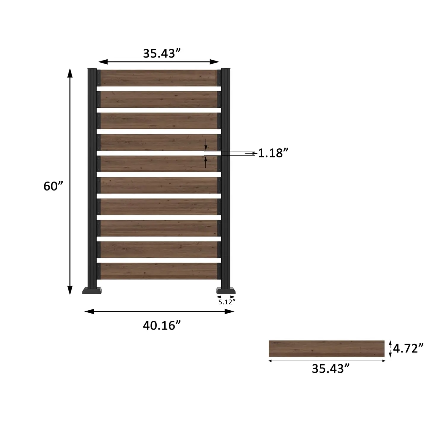 Air Conditioner Fence for Outside Wood Privacy Screen, Pool Equipment Enclosure Trash Can Screens Garden Privacy Screen