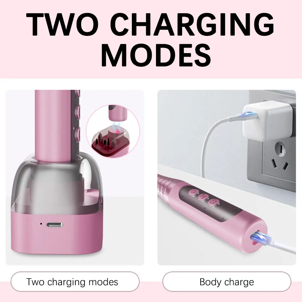 1세트 6단 속도 전동 네일 광택 및 필링 기계, 스크린 디스플레이, 초보자를 위한 뷰티 핸드 살롱용 매니큐어 그라인딩 도구