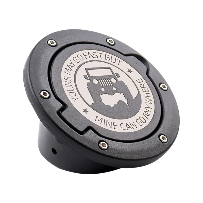 Coperchio del serbatoio del Gas della porta del carburante del tappo del Gas in metallo adatto per Jeep Wrangler JK Unlimited 07-17