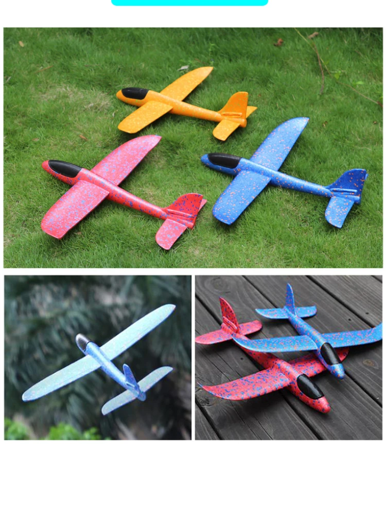 Large Size Pure White 49cm Hand Thrown Airplane Big Foam Plane Glider Model Outdoor Children\'s Toys Aircraft Kids Birthday Gift