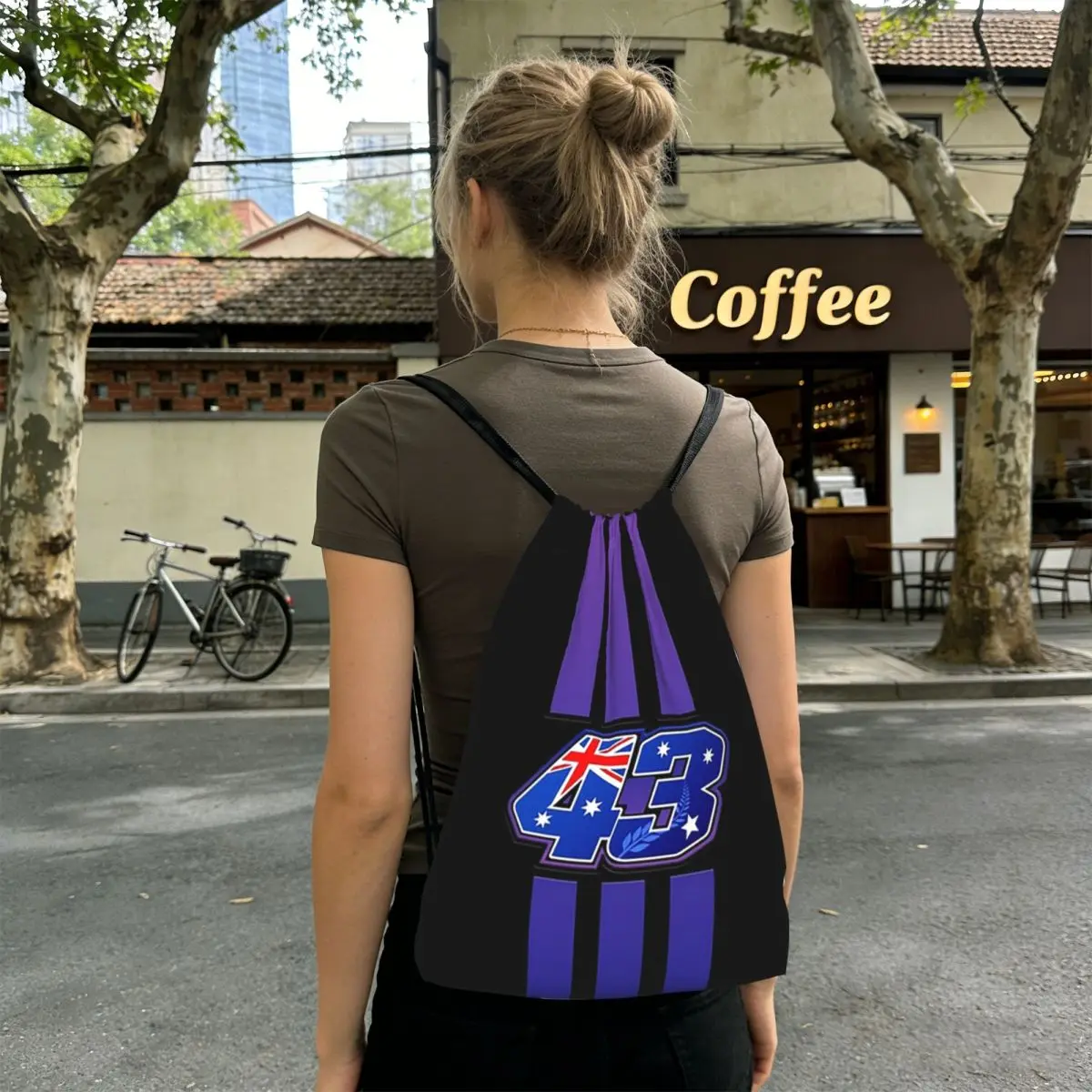 Jack Miller Number 43 Backpacks Portable Drawstring Bundle Pocket Sports Bag Book Bags for Man Woman School