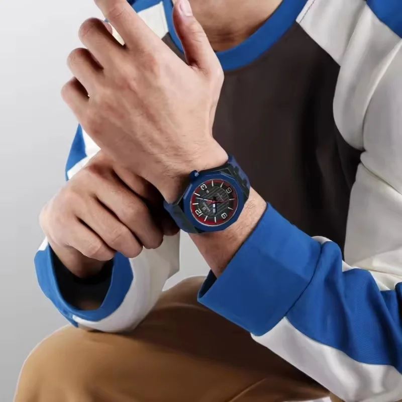 NAVIFORCE 8079 Fashion Men's Quartz Watch Waterproof Night Light Calendar Silicone Strap Men's Casual Watch relógios masculino