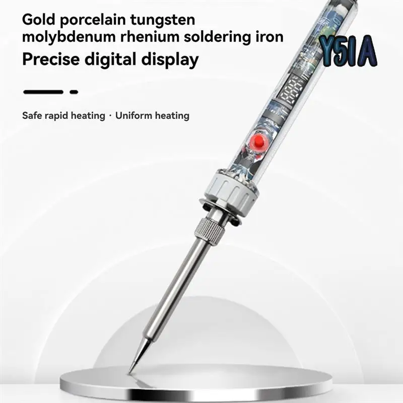 

Y51A-90W Electric Soldering Iron P907 Adjustable Temperature LCD Digital Display With Switch Welding Repair Tools