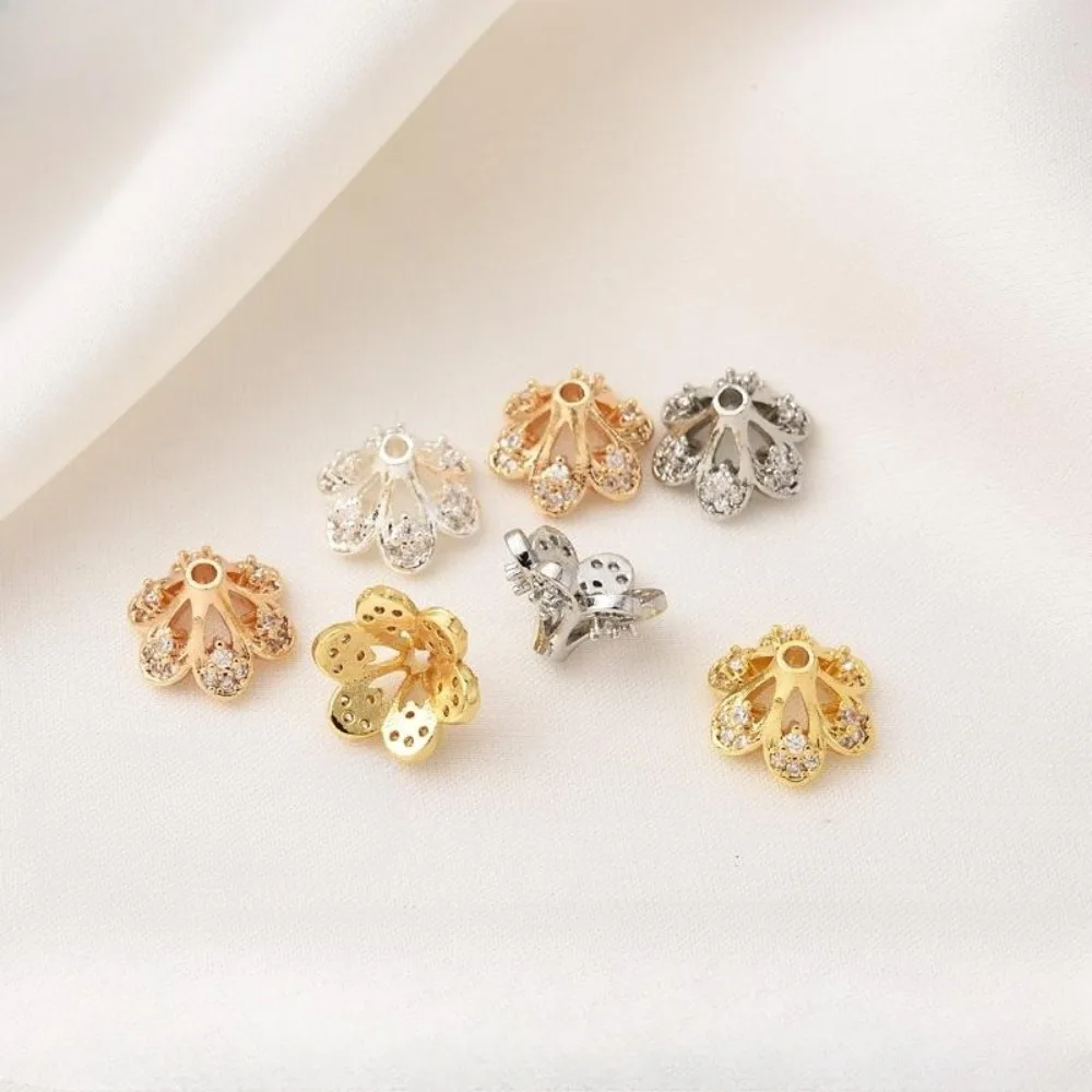 

14-каратное позолоченное циркониевое цветочное подставка с рогом, браслет «сделай сам», материал аксессуаров из веревочного материала, серебряная шляпа с кисточками и цветком