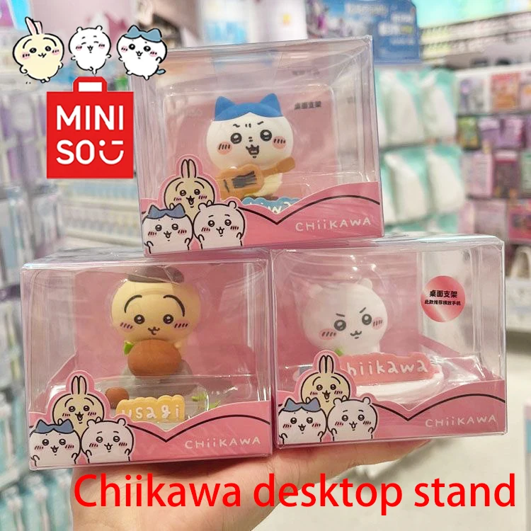 

НОВЫЙ держатель для телефона Chiikawa, оригинальная мультяшная кукла MINISO, серия, милые Hachiware Usagi, украшение для рабочего стола, игрушка для девочек, подарок, каваи