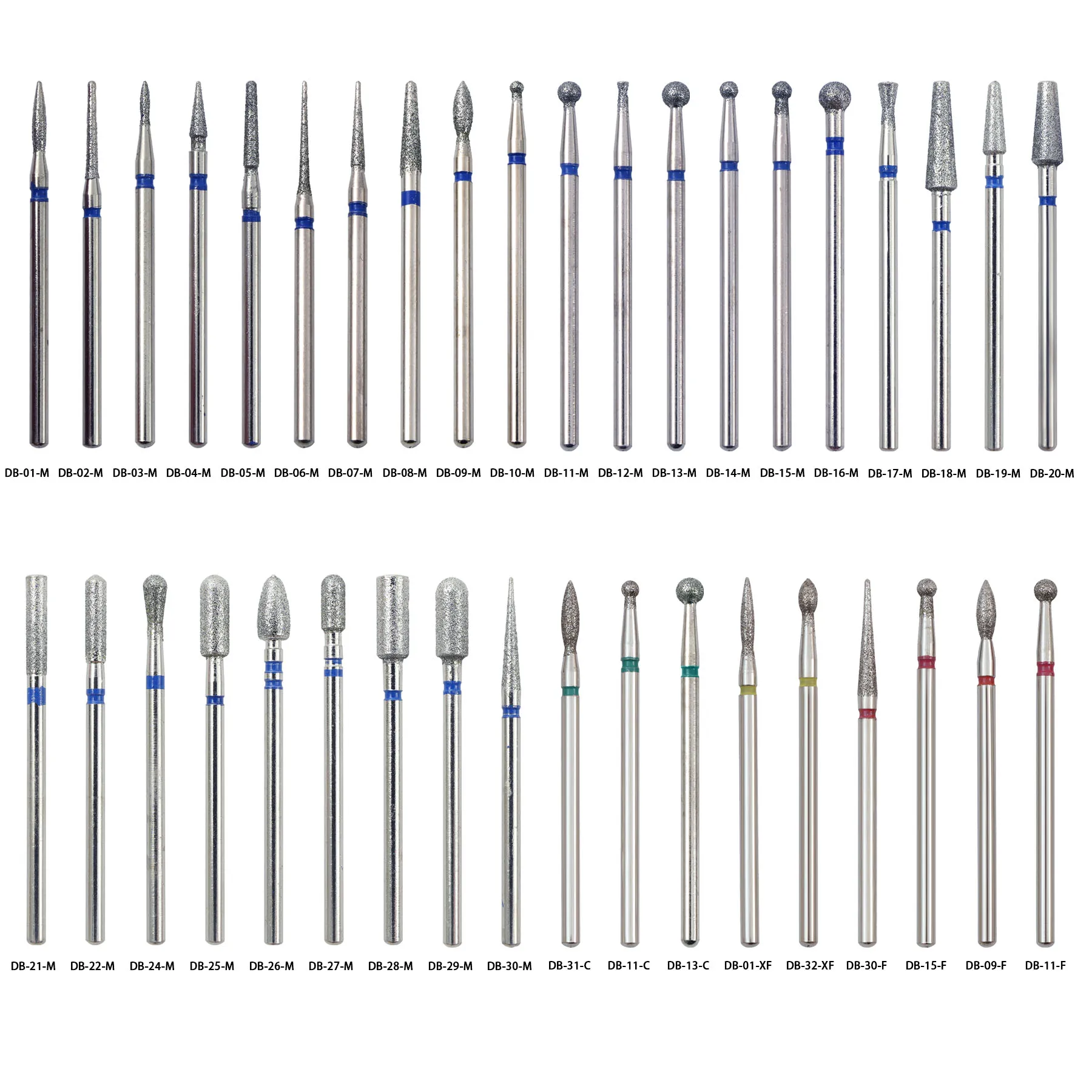 10pcs Diamond Milling Cutter Nail Drill Bits Set For Manicure Accessory Pedicure Eletric Machine Nail Bit Brush Burr Tools