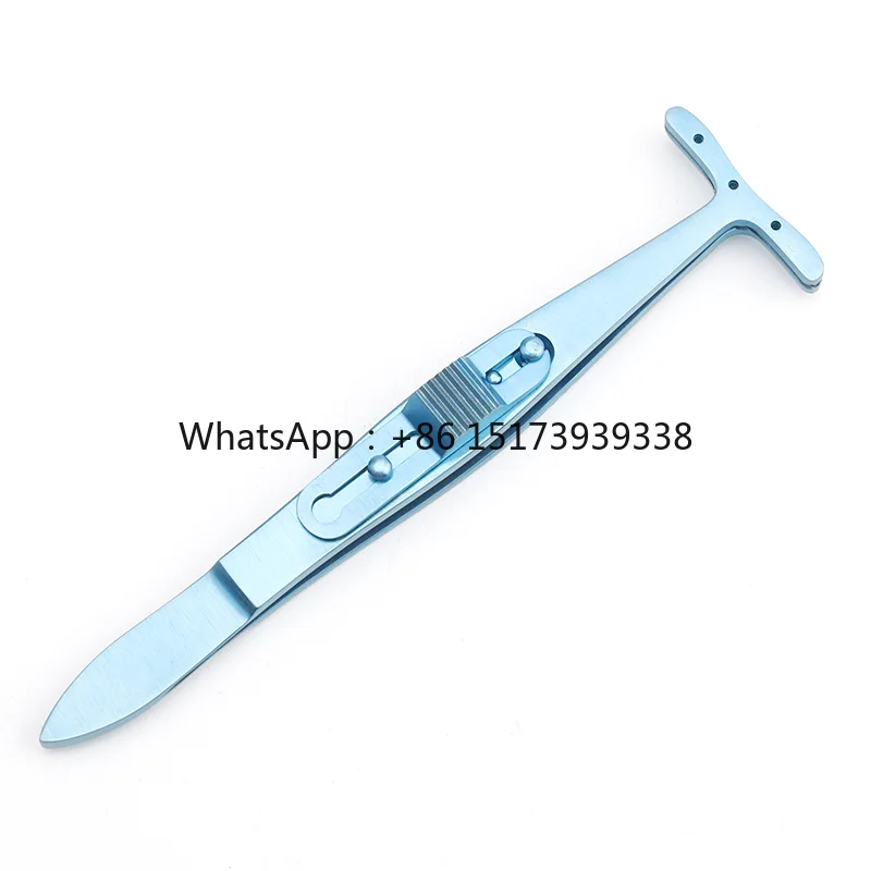 Lockable Toothed Strabismus Muscle Forceps, Ophthalmic Micro Holding Tweezers