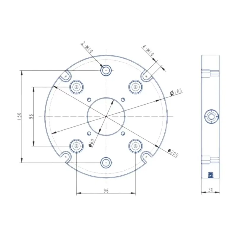 Barrel-hole Type Zero-point Quick-change Plate