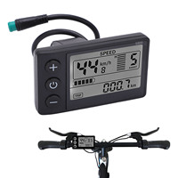 S866 Electric Bike LCD Display Meter 24V 36V 48V Control Panel with Waterproof Plug