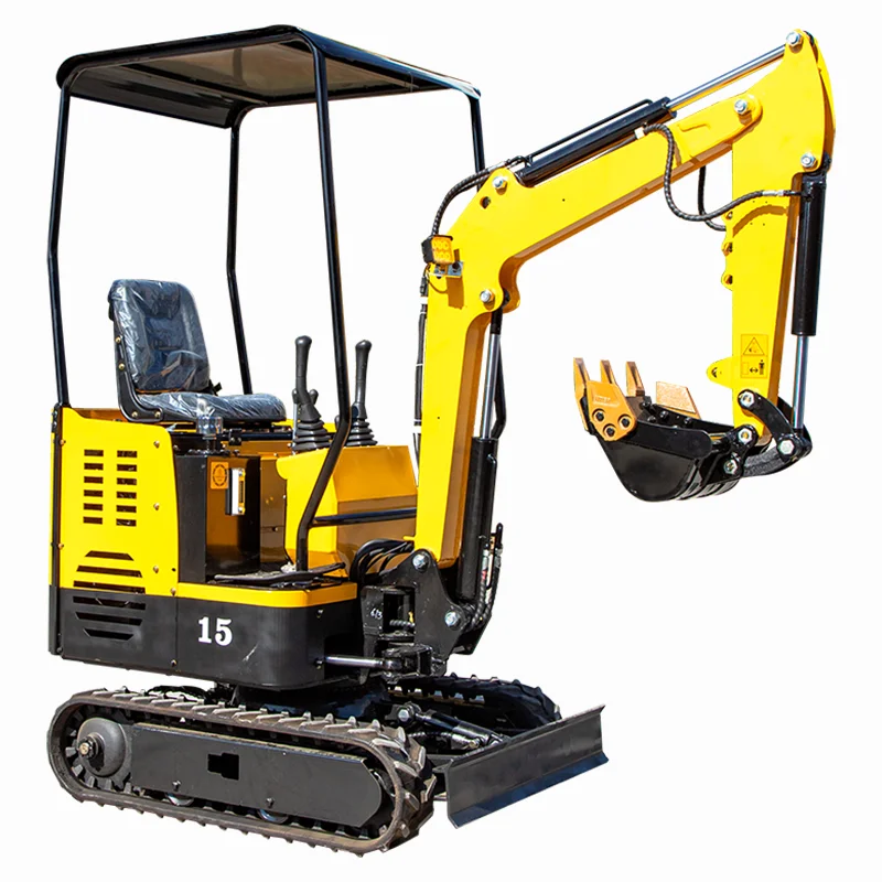 Excavadora hidráulica agrícola para uso doméstico, miniexcavadora eléctrica con batería de litio 1,5 T 2T, herramientas de jardín personalizadas