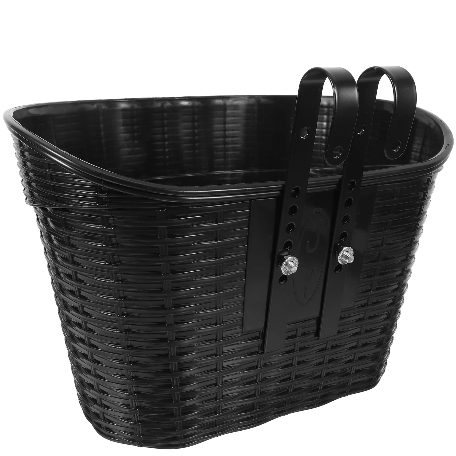 

1Set Front Bike Basket Imitation Rattan for Most Adult Bikes Lightweight Sturdy Handlebar Basket Bicycle Storage Accessories