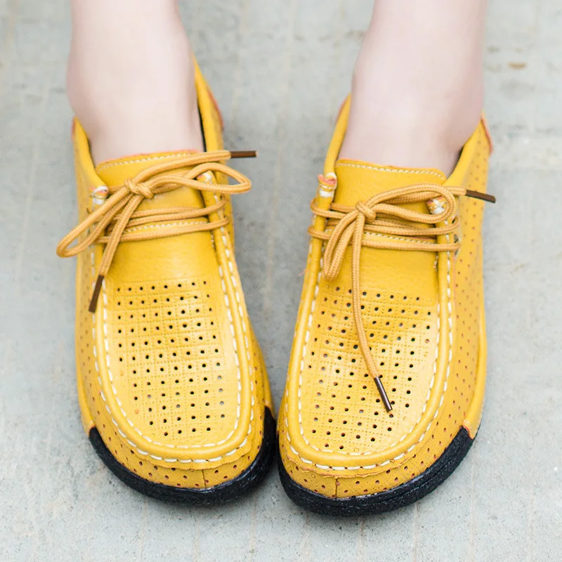 Summer new arrival plus size sneakers for women style thick sole rocking shoes genuine leather slip-on wedge heel cut