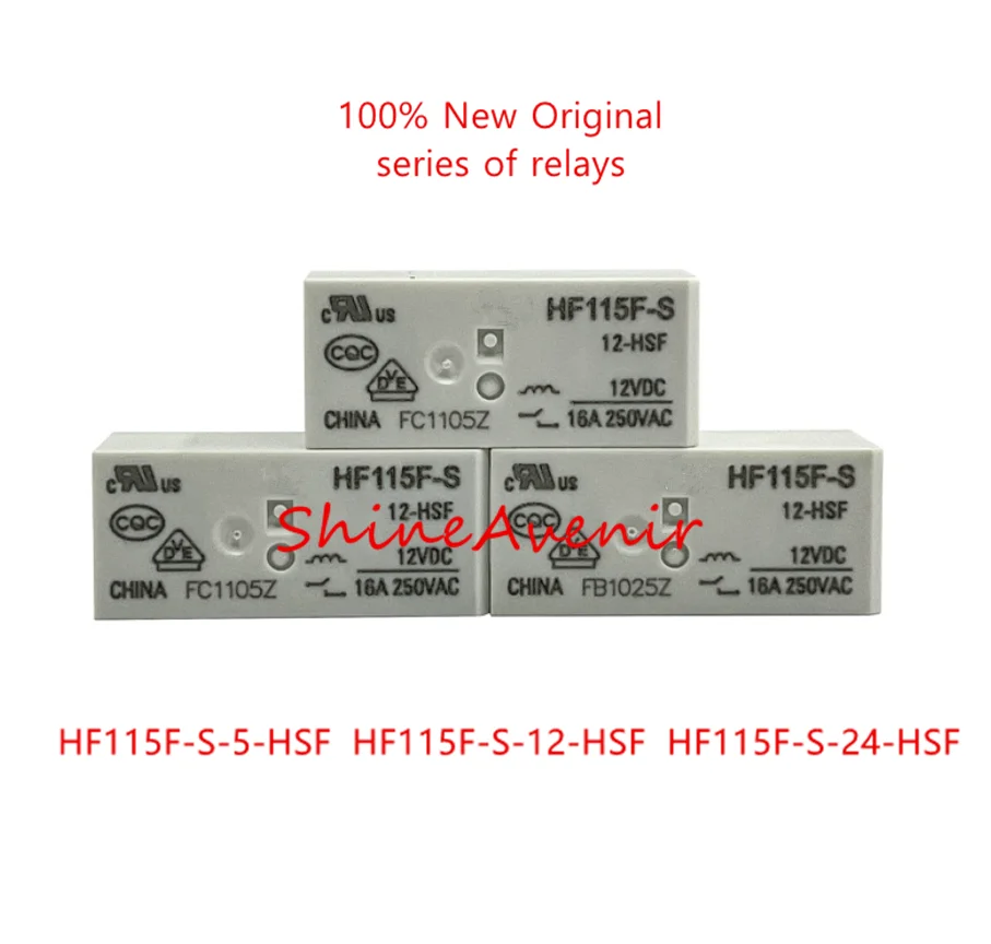 15pcs HF115F-S-5-HSF  HF115F-S-12-HSF  HF115F-S-24-HSF  HF7520-005-ZST  HF7520-012-ZST  HF7520-024-ZST  100% original relay