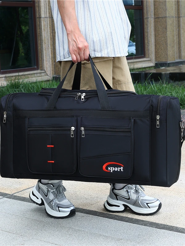 Large Capacity Travel Bag Outdoor Sports Fitness Bag Single Shoulder Crossbody Bag for Holiday Outing Handbag Durable Oxford ...