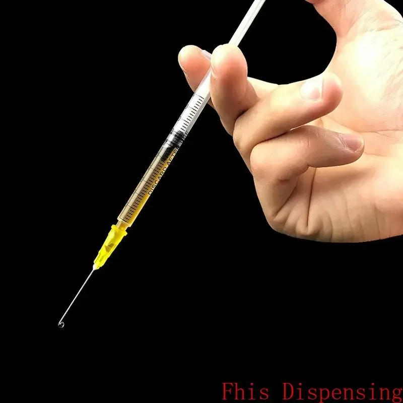 1ml Syringes Tip with 1Inch Blunt Tip Needles and Caps for Refilling Measuring Pack of 50