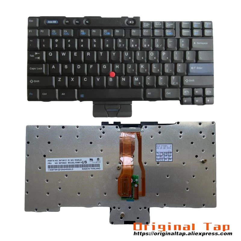 US English Keyboard for Lenovo Thinkpad T40 T40p T41 T41p T42 T42p T43p T43 39T0581 13N9831 13N9957 39T0519 08K5044 08K4986