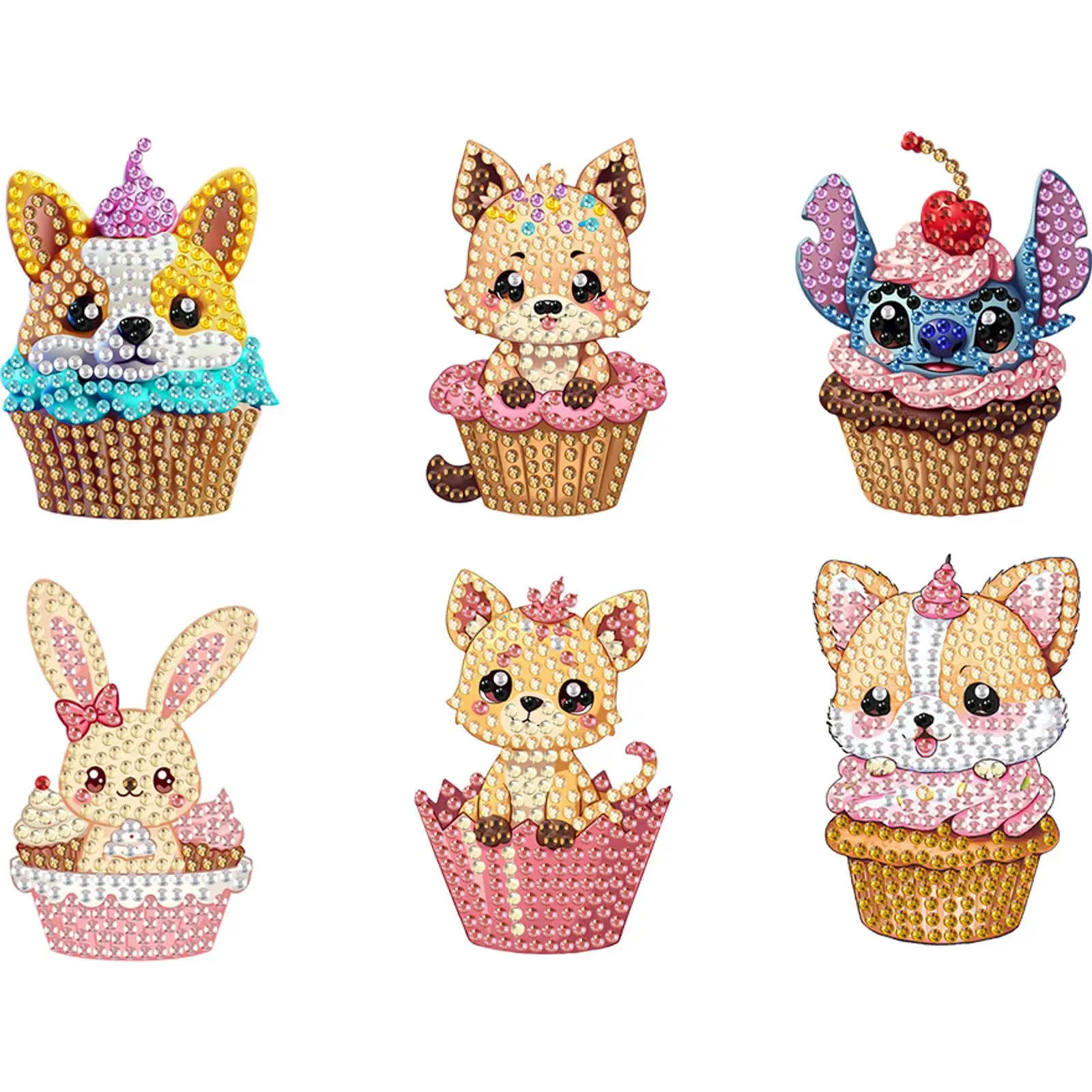 

Набор из 6 акриловых магнитов для алмазной мозаики с животными, для начинающих, подарки, декор для дома, автомобиля, гаража