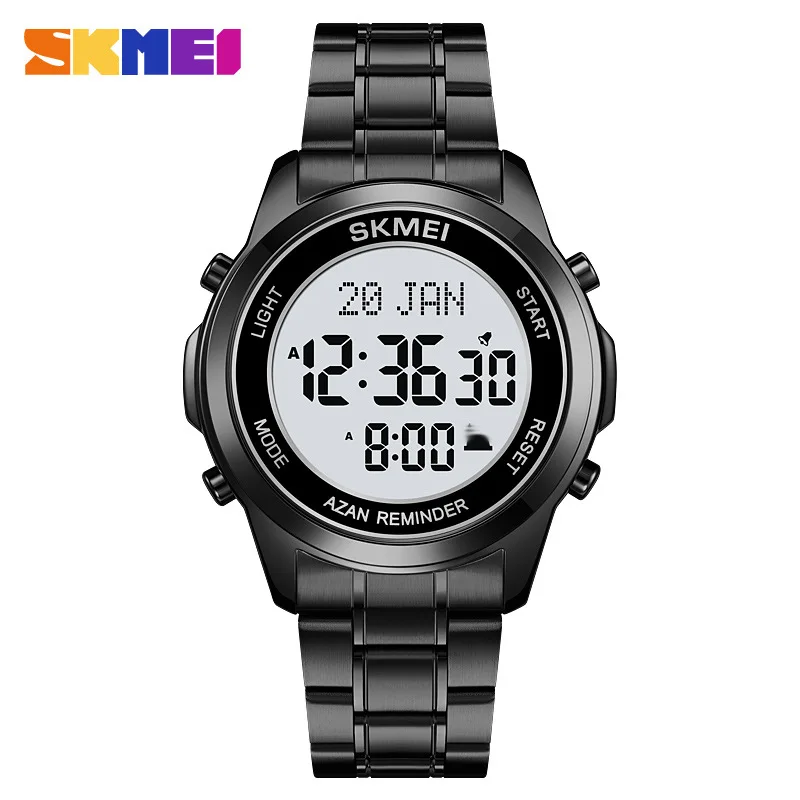 ساعة SkmeiMen الإلكترونية، ساعة منبه، تذكير الاتجاه، ساعة إلكترونية متعددة الوظائف