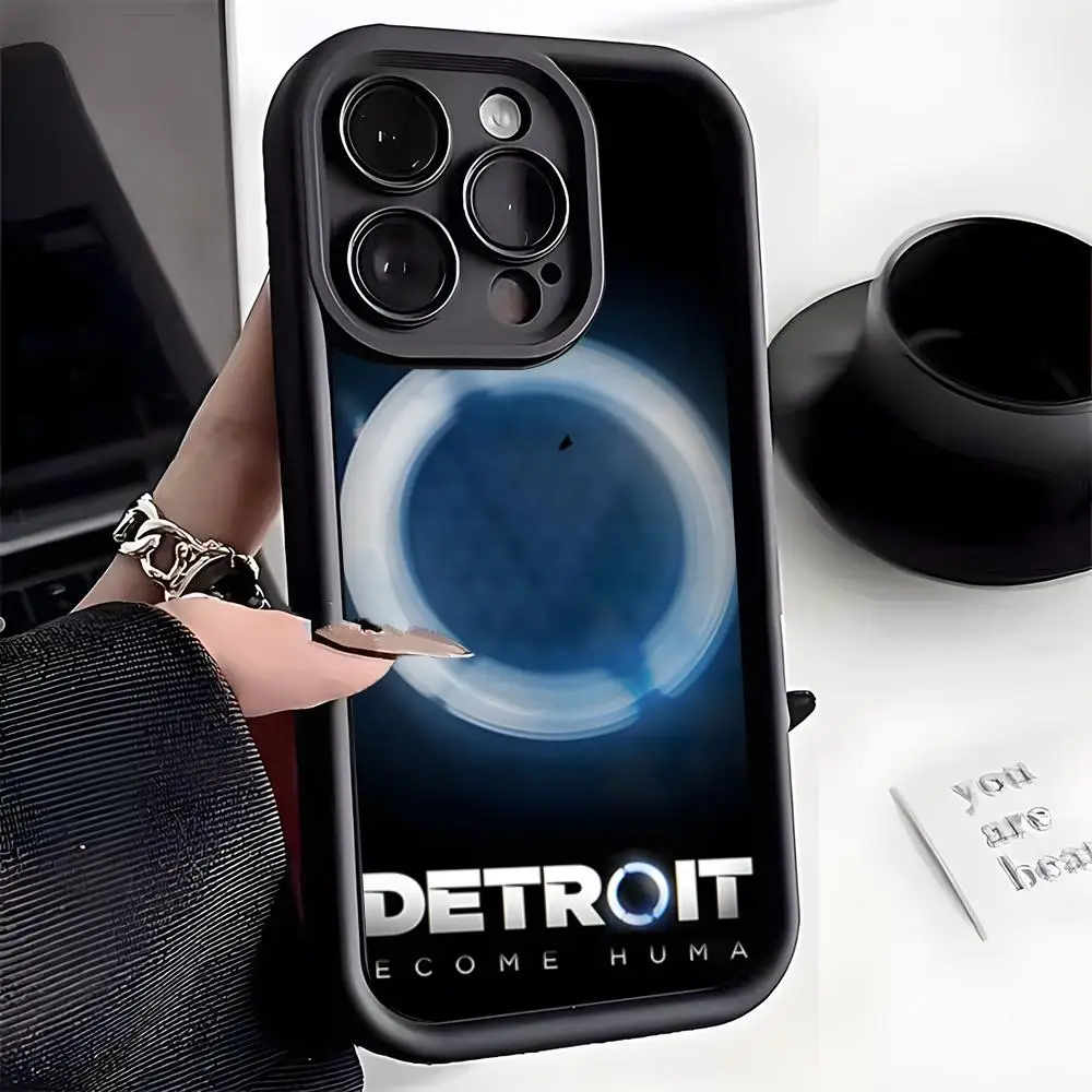 Coque de téléphone antichoc Game Detroit Become Human pour iPhone 17 Pro Max 15 Pro 16 14 Plus 12 13 Mini 11 Pro