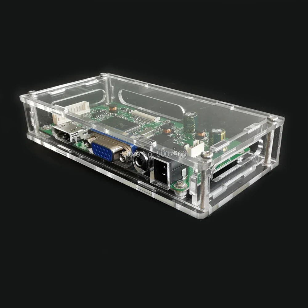 For Our EDP/58C Controller Motherboard HDMI-Compatible VGA Driver Board Transparent Acrylic Protection Box OR Black Plastic Case